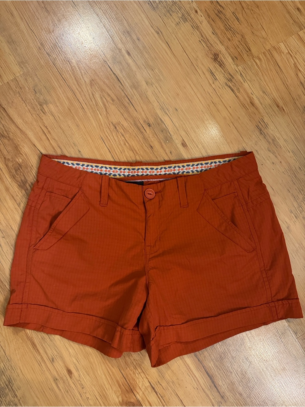 Koppen Outdoor Nylon Shorts Sz 8 Rust Orange